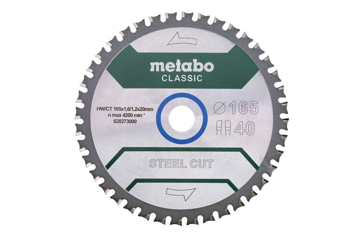 Hoja De Sierra Metabo Steelcutclassic 165x20 Fzfa/Fzfa 4