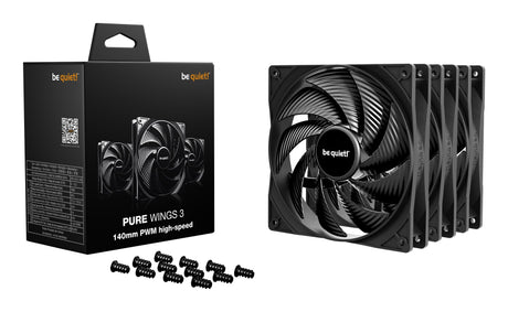 EAN 4260052193846 - be quiet! Pure Wings 3 140 mm PWM high-speed Triple Pack Carcasa del ordenador Ventilador 14 cm Negro 3 p imagen 3