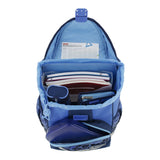 Mochila Escolar Herlitz Ultralight Azul, Estuche Estudiante Con 16 Piezas, Mocasines Ovalados, Bolsa De Deporte, 2 Aplicaciones 50046164