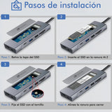 Leotec Docking Station 8-1 Con Caja Externa Ssd M2