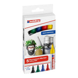 Edding 3000 Marcador Permanente Punta Redonda Negro, Azul, Verde, Rojo, Amarillo 5 Pieza(S)