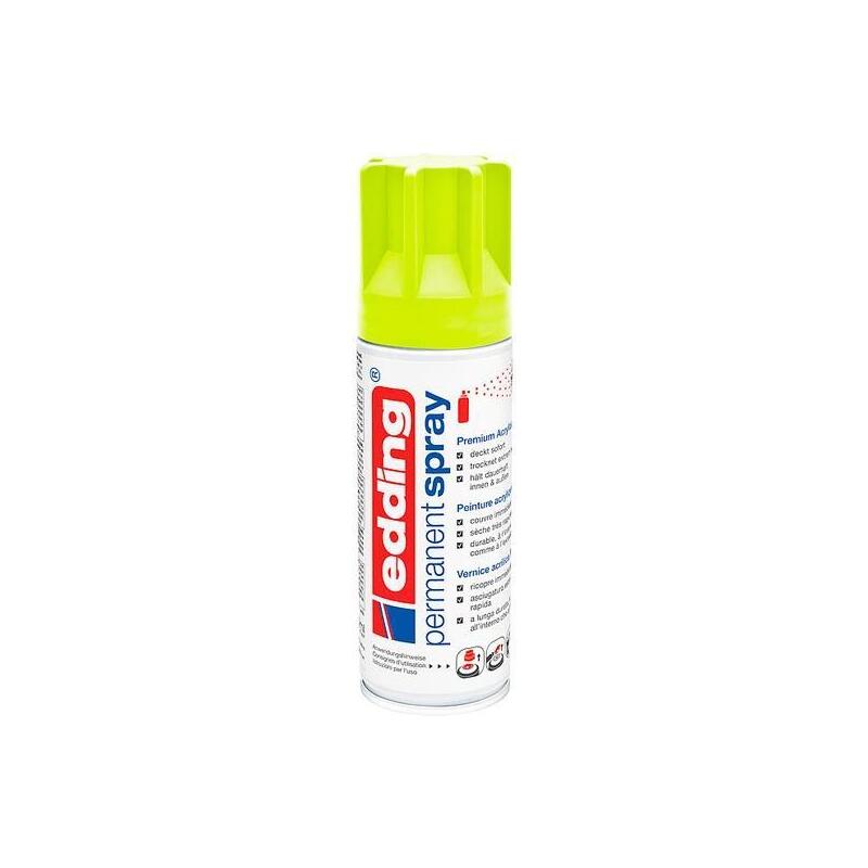 Edding Pintura Permanente En Spray Bote 200ml Amarillo Neón Mate