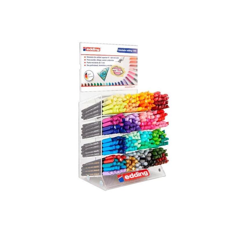 Edding Rotulador Punta Fibra 1200 Expositor 320u C/Surtidos