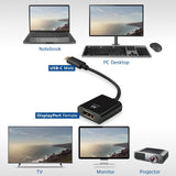 EAN 8054392619618 - Ewent EW9825 adaptador de cable de vídeo 0,15 m USB Tipo C DisplayPort Negro imagen 6