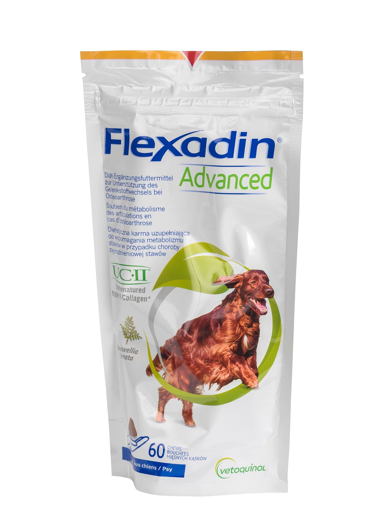 Vetoquinol Flexadin Advanced - Mordeduras Para Perros - 60 Comprimidos