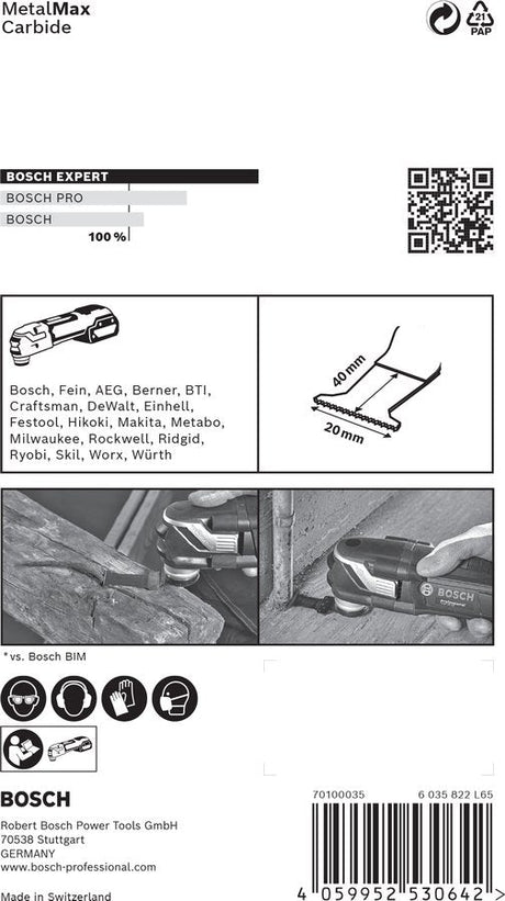 EAN 4059952530642 - Bosch 2 608 900 012 accesorio para herramienta multifunción Hoja de corte de inmersión imagen 8