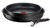 Tefal Ingenio Eco Resist Frying Pan Set L3979102, 24 28 Cm With Removable Handle
