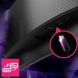 Monitor Gaming Msi Mpg 491cqpde Qd-Oled 124,5 Cm (49 Pulgadas), Negro, Dqhd, Qd-Oled, Curvo, Sincronización Adaptativa, Panel De 144hz 9s6-3fa84t-008