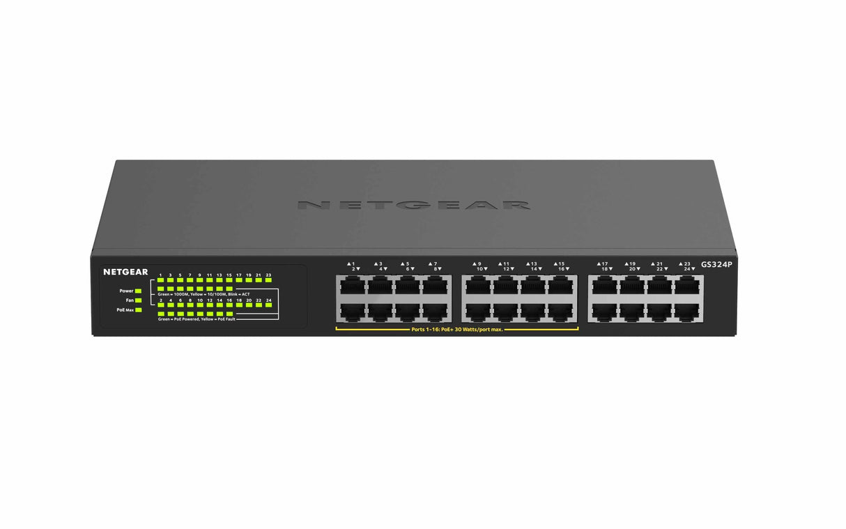 EAN 0606449144802 - NETGEAR GS324P No administrado Gigabit Ethernet (10/100/1000) Energía sobre Ethernet (PoE) 1U Negro imagen 5