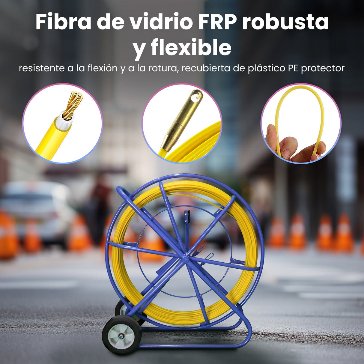Extralink Ex.15982 Dispensador De Cable Azul, Amarillo