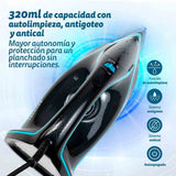 EAN 8426156018454 - Grunkel PL-3200ANODICED plancha Plancha vapor-seco 3200 W Negro, Azul imagen 3
