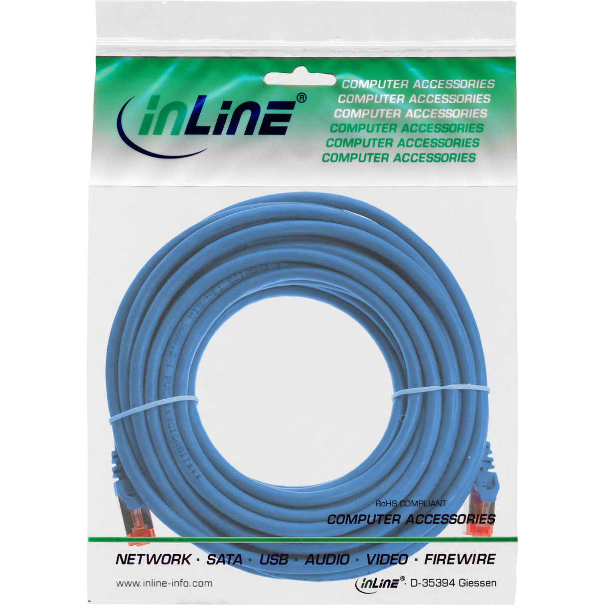 Cable De Red Inline S/Ftp Pimf Cat.6 250mhz Pvc Cobre Azul 50m