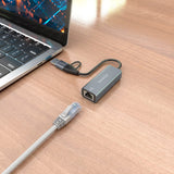 Adaptador Usb + Usb Tipo-C 3.2 Rj45 Aisens A109-1032 1000mbps