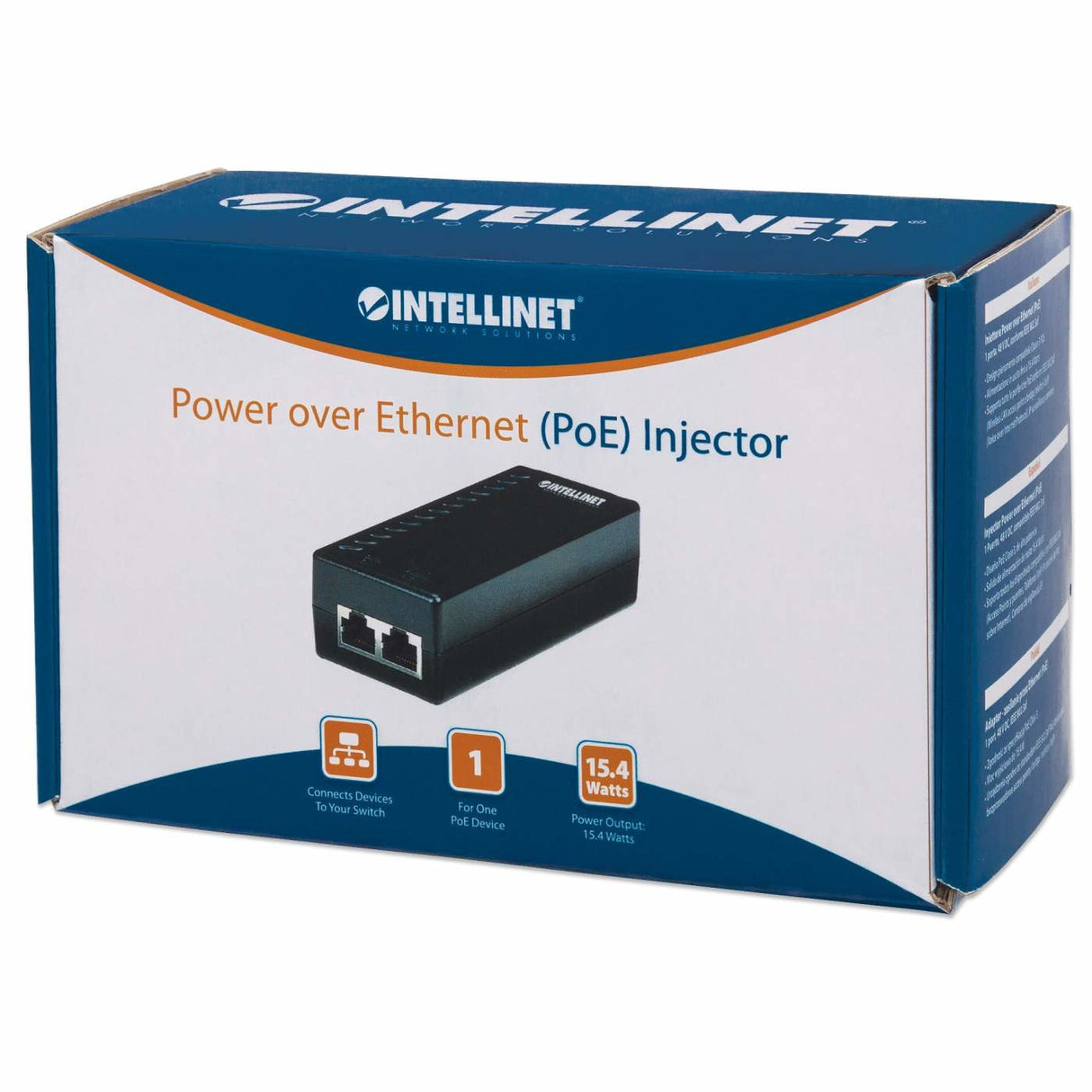 EAN 0766623524179 - Intellinet 524179 adaptador e inyector de PoE Ethernet rápido 52 V imagen 2