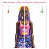 Mattel Barbie Color Revela Brillo! Muñeco Cambio De Pelo Azul Purpurina Con 25 Sorpresas