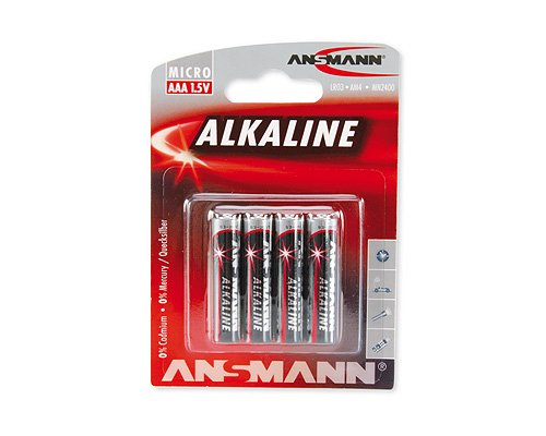 Ansmann 5015553 Pila Doméstica Batería De Un Solo Uso Alcalino Pack 4 Pilas