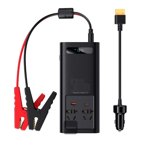 Baseus Power Inverter Auto/Interior 500 W Negro