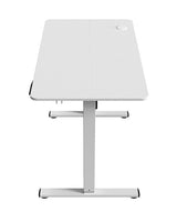 Mesa Gaming Mgd-Ergopro Blanco Mars Gaming 110x60/ Ajuste Altura Eléctrico 73-118cm/ Fibra De Carbono/ Soporte Para Auriculares/ Gestión De Cables