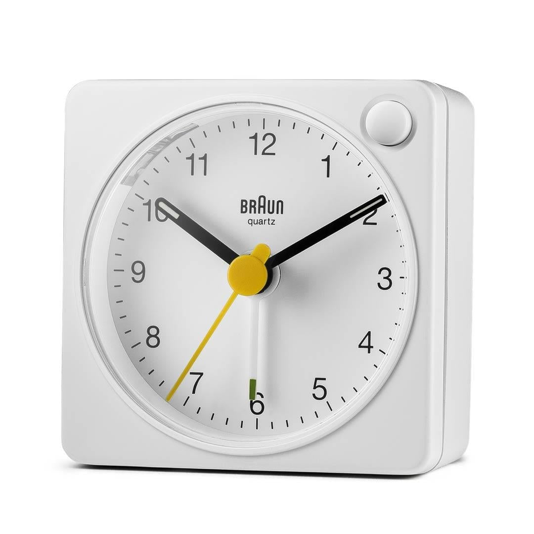 Alarma De Cuarzo Blanca Braun Bc 02 Xw Con Interruptor De Luz