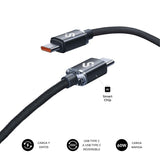 Cable Optimus 60w Usb-C/Usb-C 2 M Negro Subblim 60w/ Longitud: 2m/  Usb-C &Harr; Usb-C/ Pd