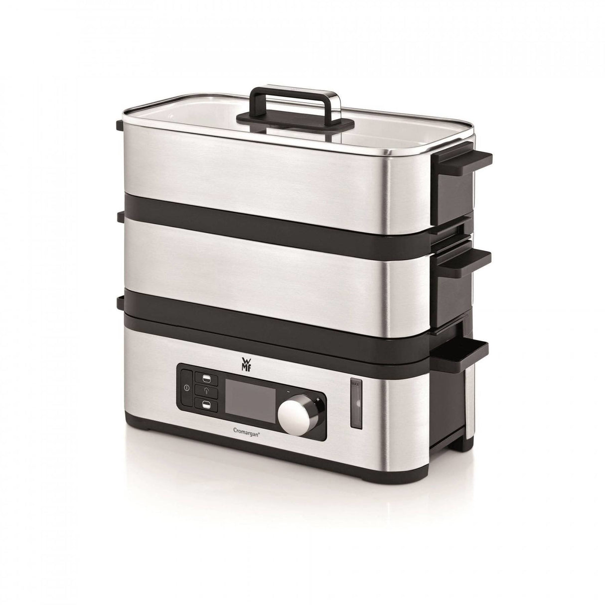 EAN 4211129119641 - WMF KITCHENminis 0415090011 vaporizador 2 cesta(s) Encimera 900 W Negro, Acero inoxidable imagen 1