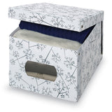 EAN 8001410071163 - Domopak 916050 caja de almacenaje Rectangular Caja de cartón, Cloruro de polivinilo Gris, Blanco imagen 1