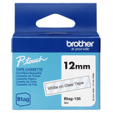 Brojoher Cinta Btag135 / Btag-135 Blanco Sobre Transparentee