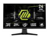 Lcd Monitor Msi Mag 242f 23.8" Gaming Matte Panel Ips 1920x1080 16:9 200hz 0.5 Ms Colour Black Mag242f