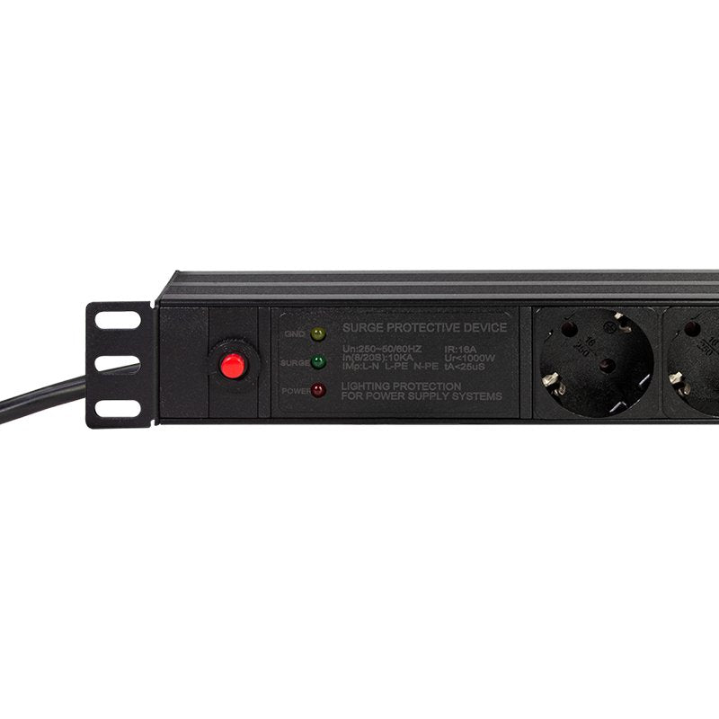 Logilink 19" Pdu 7 X Cee 7 3 Socket With Line Filter & Overload Protection