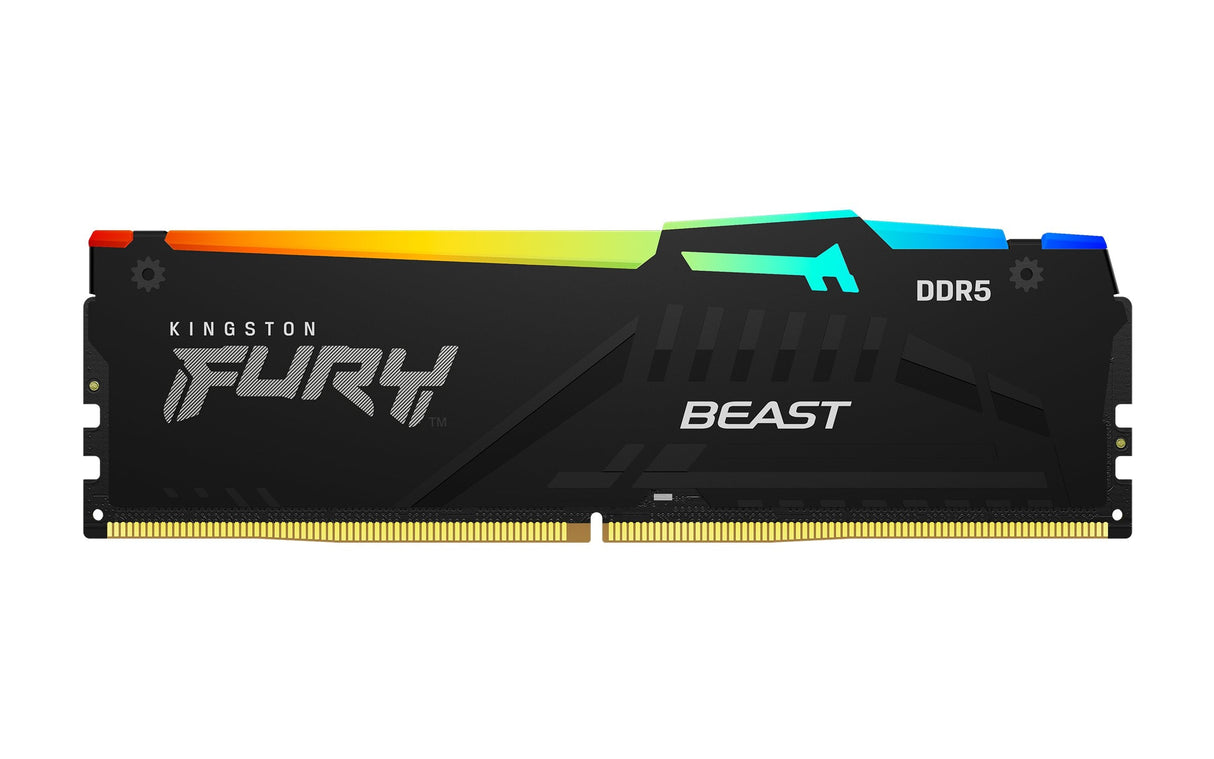 Memoria Ram Kingston 32gb Ddr5-5600mt/S Cl40 Dimm   Mem  Fury Beast Black Rgb
