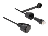 Delock Netzwerkcable Rj45 Stecker Zu Rj45 Stecker Cat.6 Stp Mit Verschlusskappe Outdoor Ip68 Staub- Und Wasserdicht Schwarz 1 M