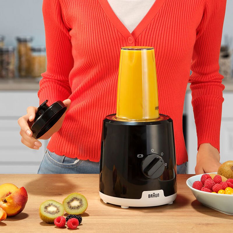 Batidora De Vaso Braun Jb1051bk 1.25l Con 2 Velocidades 600w Negro