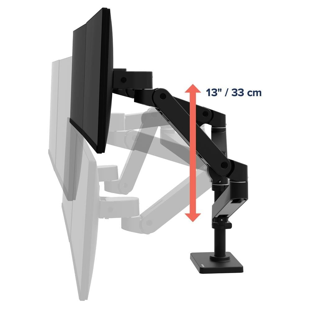 Ergotron Lx Pro - Kit De Fijación (Doppelgelenkarm) - Modular - Para 2 Lcd-Displays - Con Flachem C-Klemmen - Negro - Tamaño De Pantalla: Hasta 61 Cm (Hasta 24 Pulgadas)