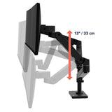 Ergotron Lx Pro - Kit De Fijación (Doppelgelenkarm) - Modular - Para 2 Lcd-Displays - Con Flachem C-Klemmen - Negro - Tamaño De Pantalla: Hasta 61 Cm (Hasta 24 Pulgadas)