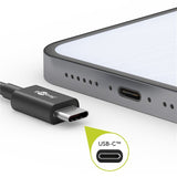 Cable De  2,00m Usb 2.0 480mbps Pd15w Usb-C Macho A Usb-C Macho Negro  Datos Y Carga