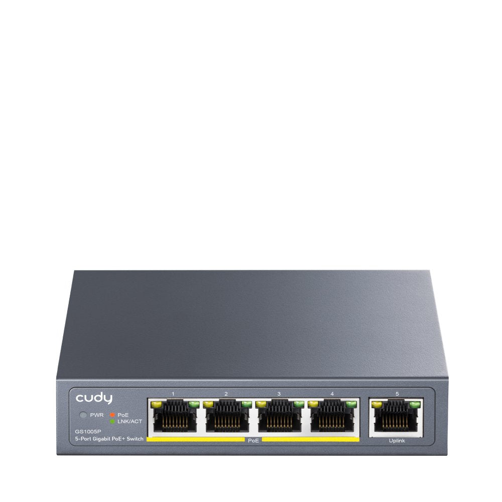 EAN 6971690790998 - Cudy GS1005P switch Gigabit Ethernet (10/100/1000) Energía sobre Ethernet (PoE) Gris imagen 1