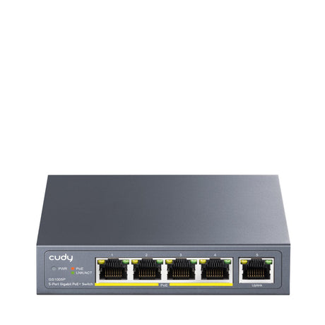 EAN 6971690790998 - Cudy GS1005P switch Gigabit Ethernet (10/100/1000) Energía sobre Ethernet (PoE) Gris imagen 1