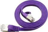 Flat U/Ftp Cat6a Purple 5m Awg 32/7, Pvc, 1 85x6mm Stp-Fl6a-00500-Pu