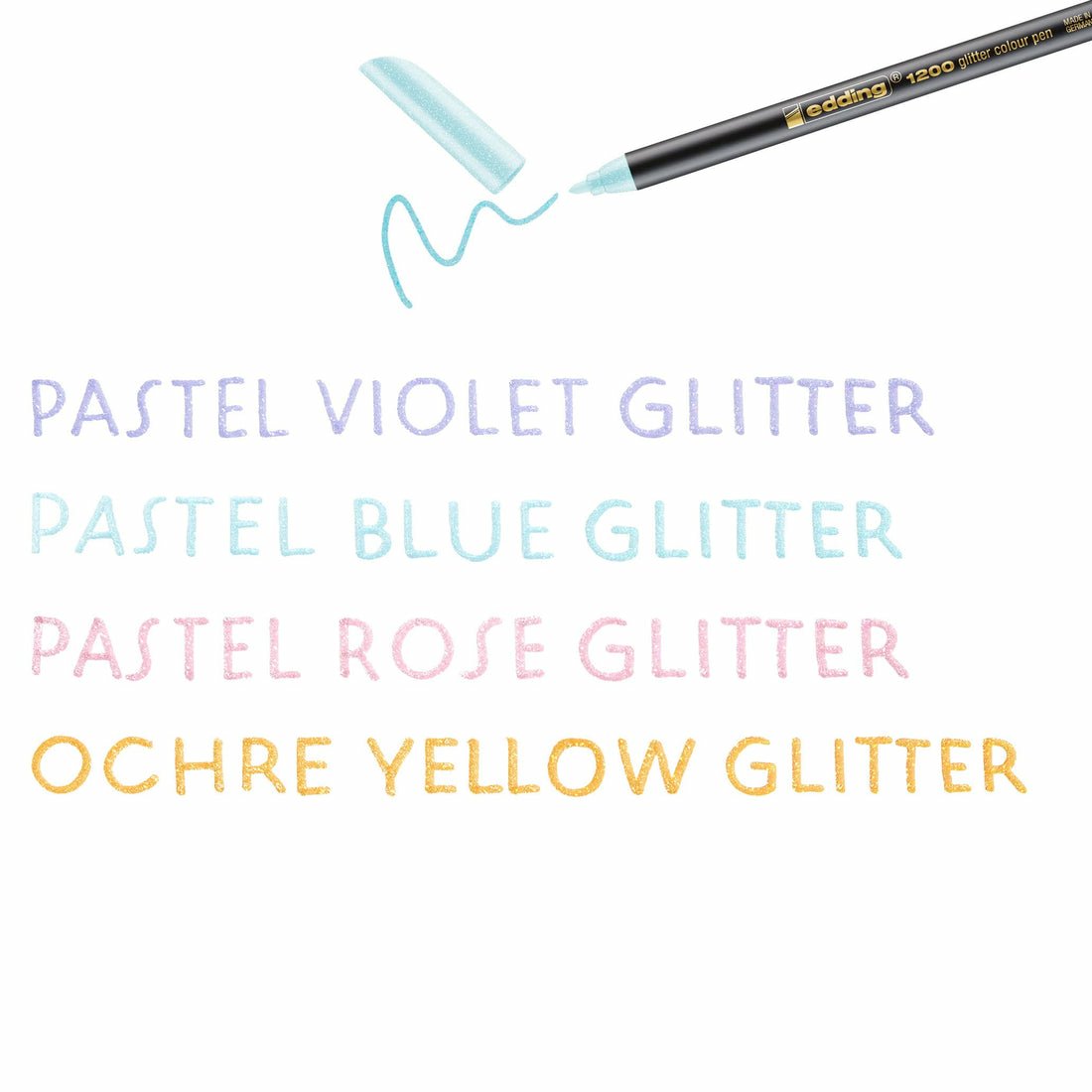 Edding Rotulador 1200 Glitter Colour Pen Estuche 4 Ud C/Pastel