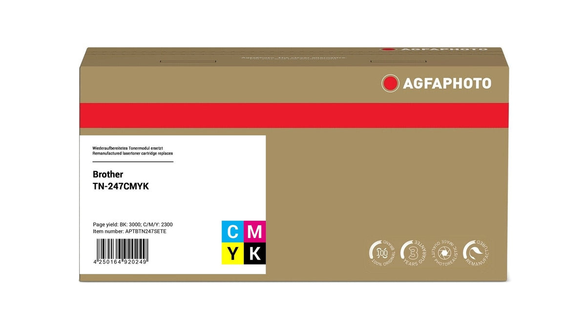 Agfa Photo Multipack Negro / Cian / Magenta / Amarillo Aptbtn247sete  9900 Copias