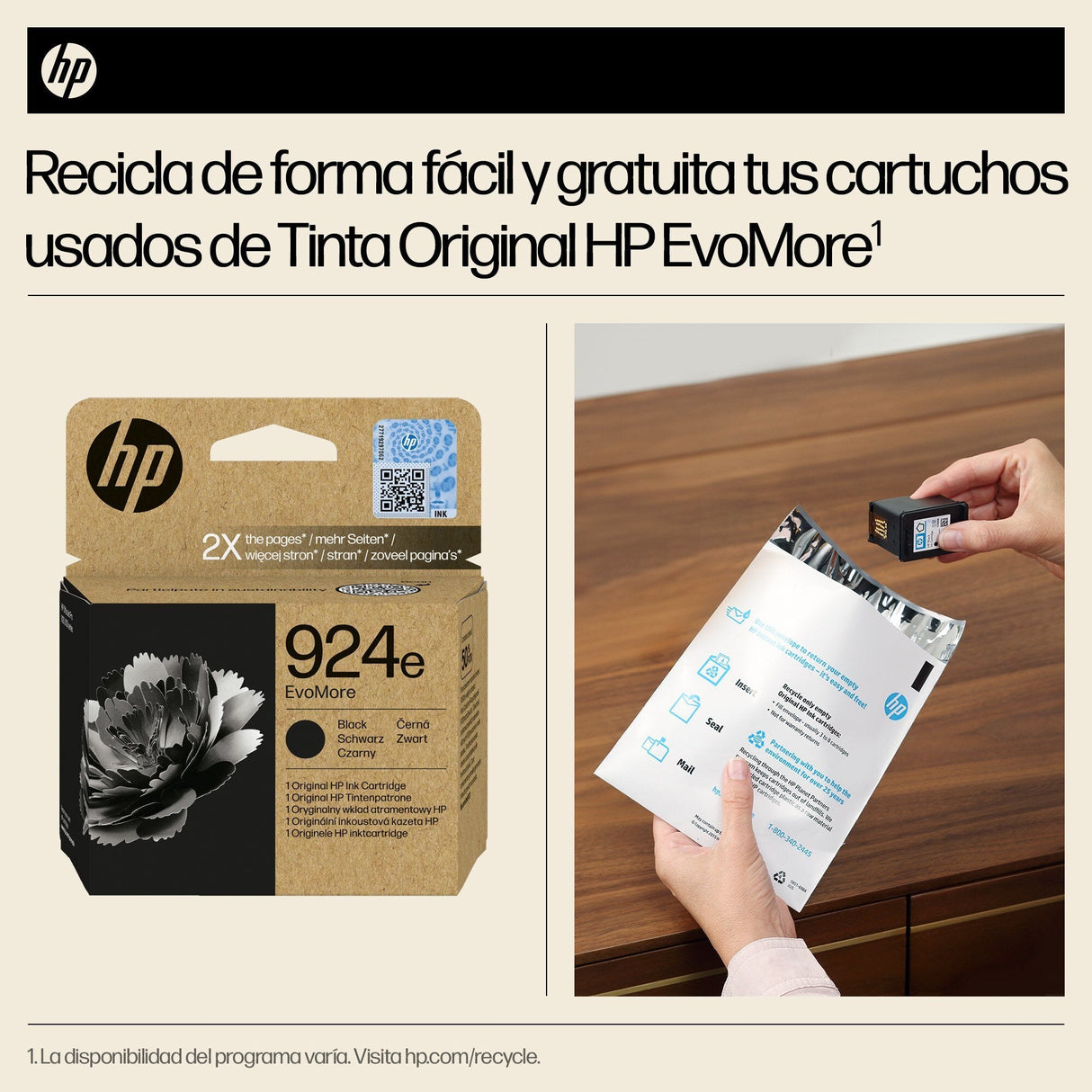Hp 924e Negro Cartucho De Tinta Original - 4k0v0ne