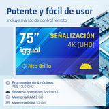 EAN 8435364320051 - iggual IGG320051 pantalla de señalización Pantalla plana para señalización digital 190,5 cm (75") LED Wif imagen 5