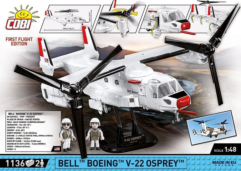 Cobi Bell-Boeing V-22 Osprey First Flight Edition, Construction Toy Cobi-5835