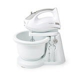 Nedis Batidora Mezcladora Bol Giratorio 2lt  200 W  5 Ajustes Velocidad Funcion Turbo Blanco/Gris