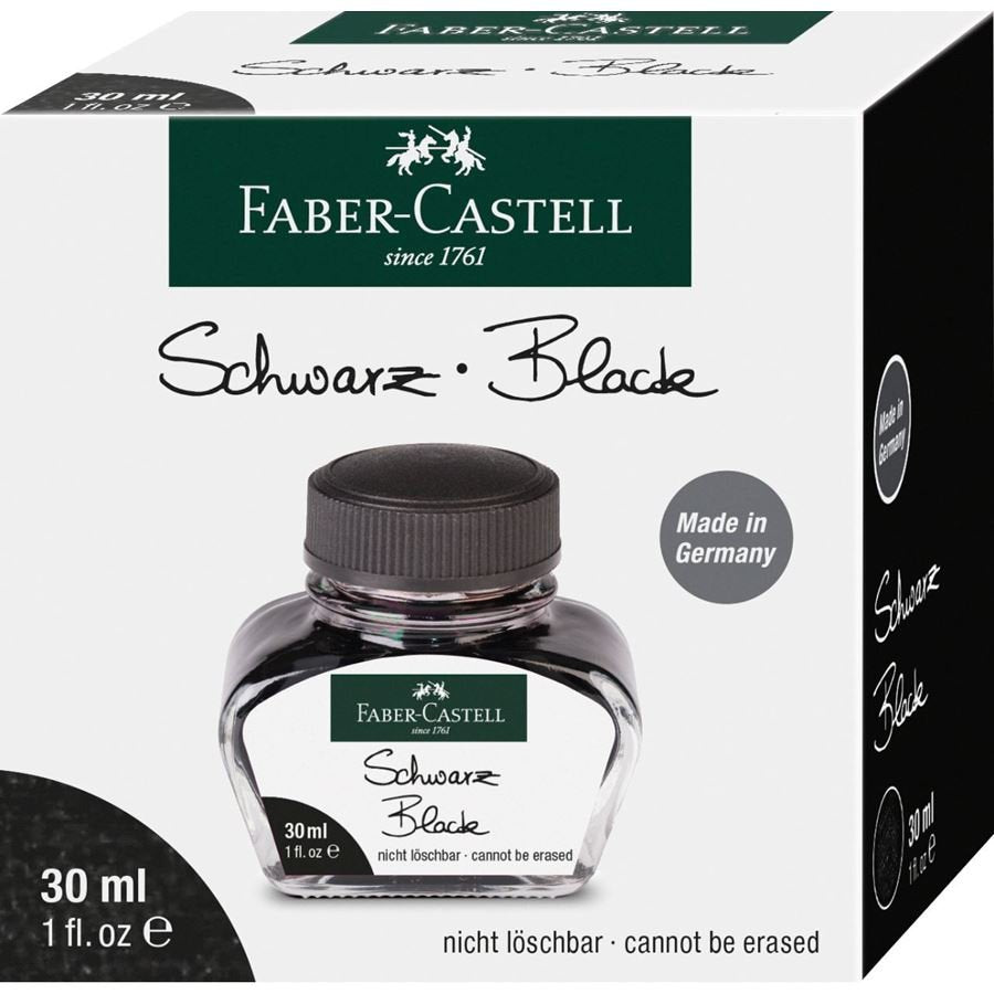 Faber Castell Tintero 30ml Tinta Borrable Negra