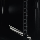 Armario Rack Mural 19" Phasak 15u   600x600 Negro + Ventilacion/Luz Azul