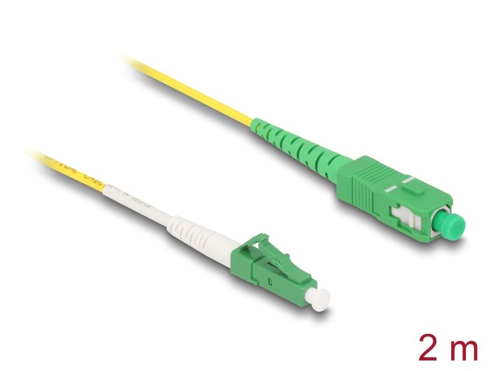 Delock Cable Lichtwellenleiter Lc-Apc Zu Sc-Apc Simplex Singlemode Os2 2 M