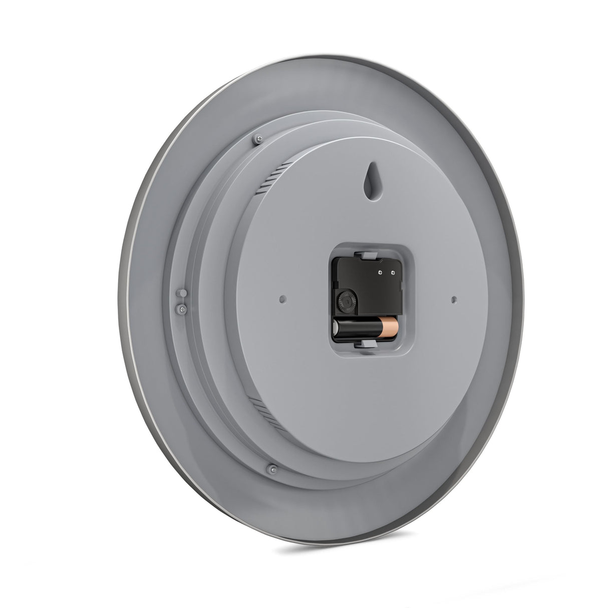 Mebus 19454 Reloj De Pared Reloj De Pared Digital Alrededor Plata, Blanco