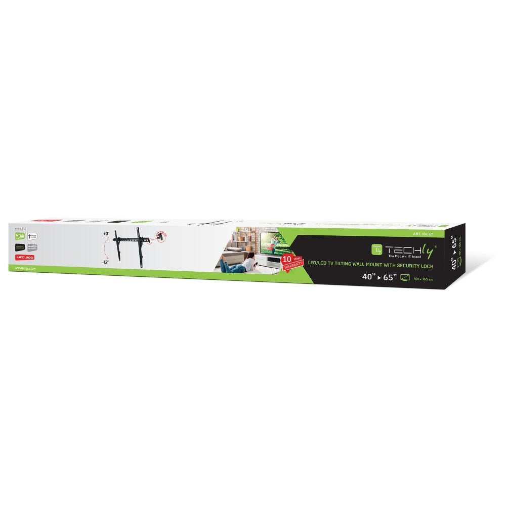 Techly Ica-Plb 133lty Soporte De Pared Para Tv 40-65" Led/Lcd 50kg Inclinable Slim 37mm