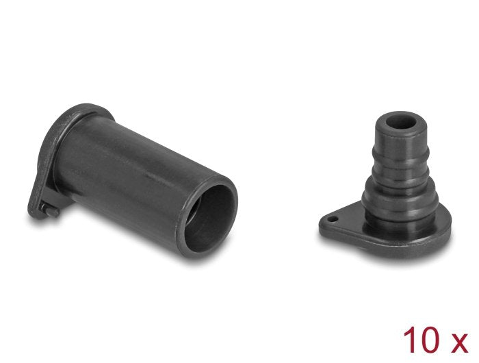 Delock Dl4 Maubschutz (Vpe 10) Para Mecker Und Hchse Silikon 2-Teilig Negro